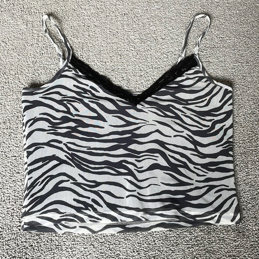 Zebra print crop top
